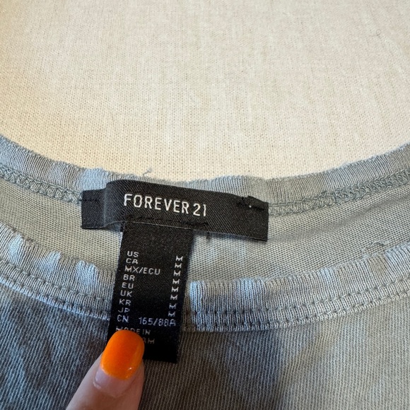 Forever 21 Size Medium Crop Top Gray Women's Tank Top - Picture 2 of 6